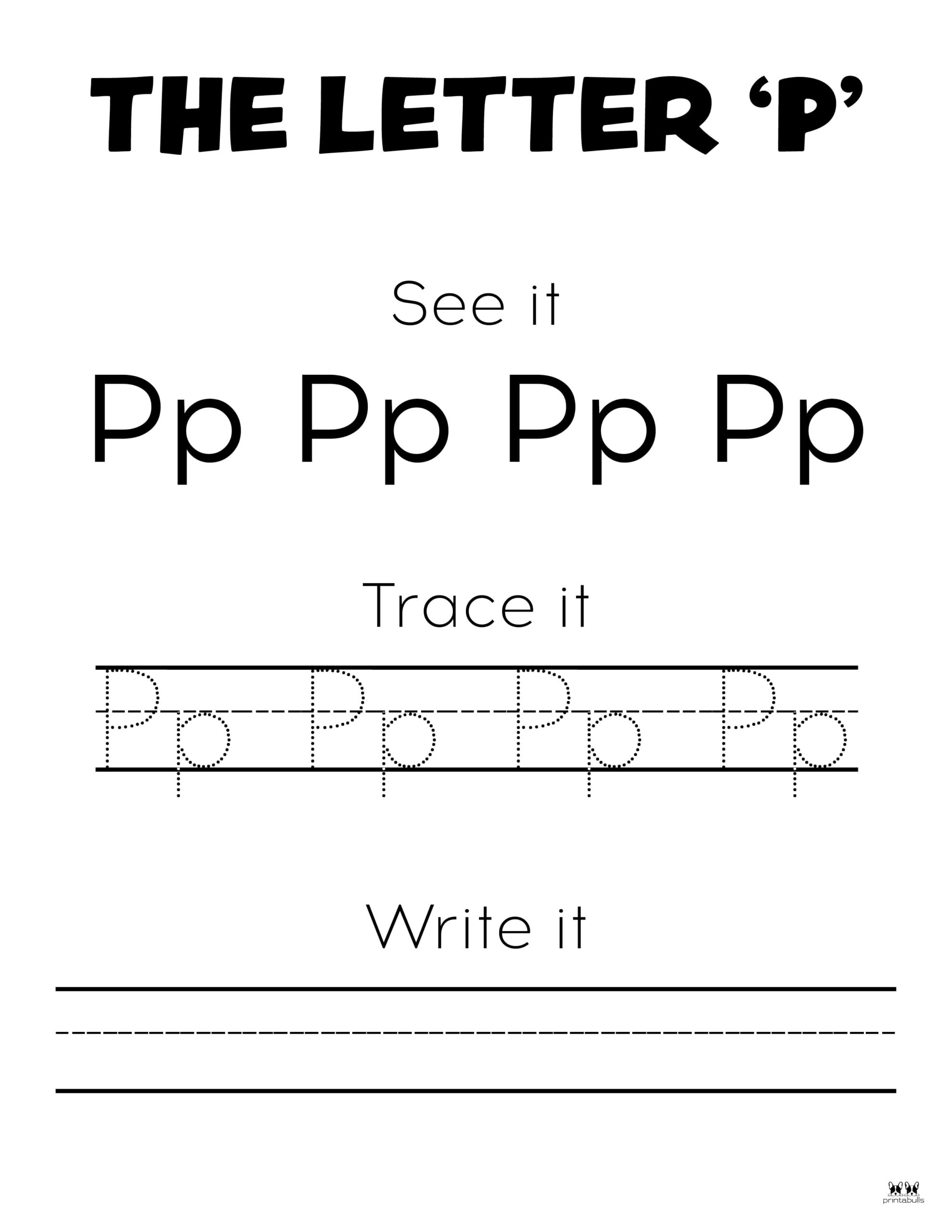 Letter P Worksheets 50 FREE Printables Printabulls