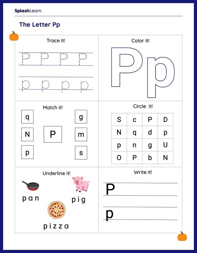 Letter P Worksheets Free Printable SplashLearn Letter P Worksheets Free Printable SplashLearn