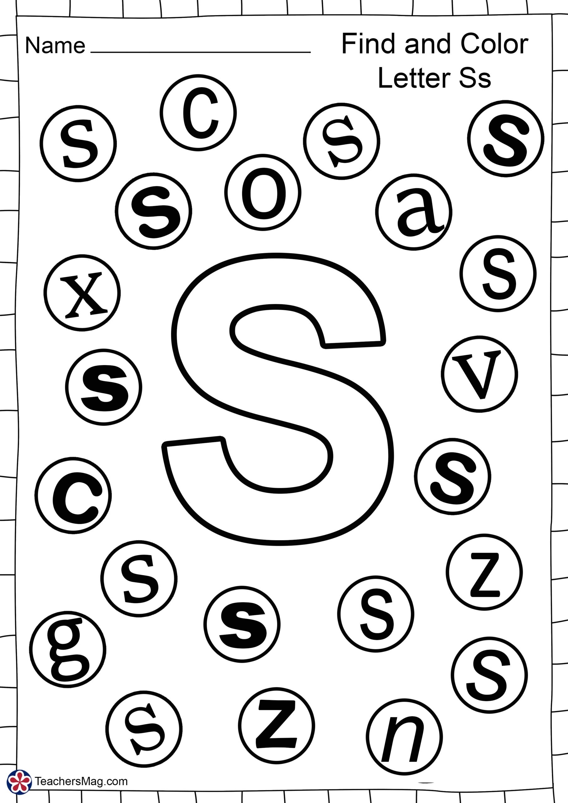 letter s worksheet