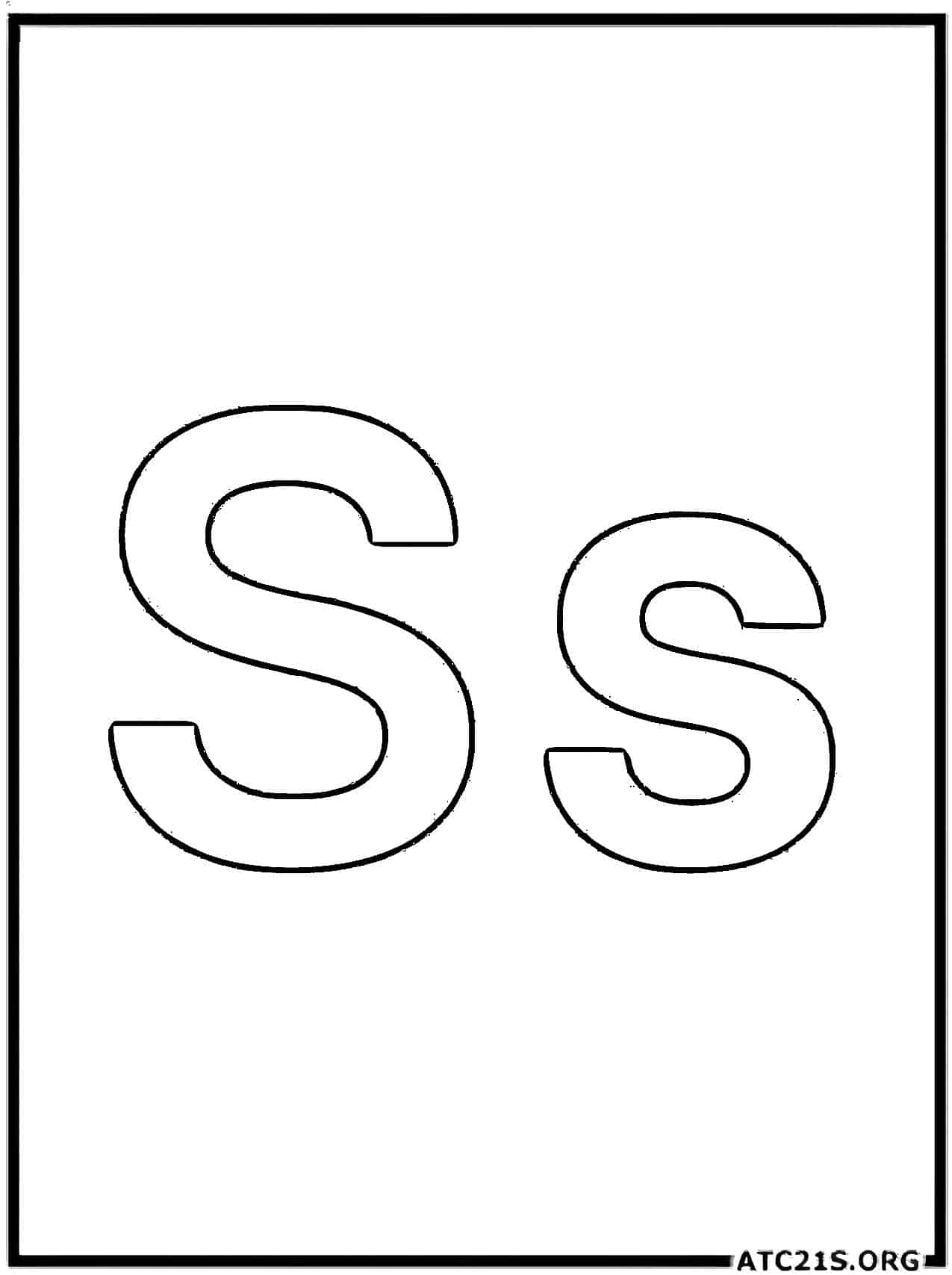 letter s coloring pages