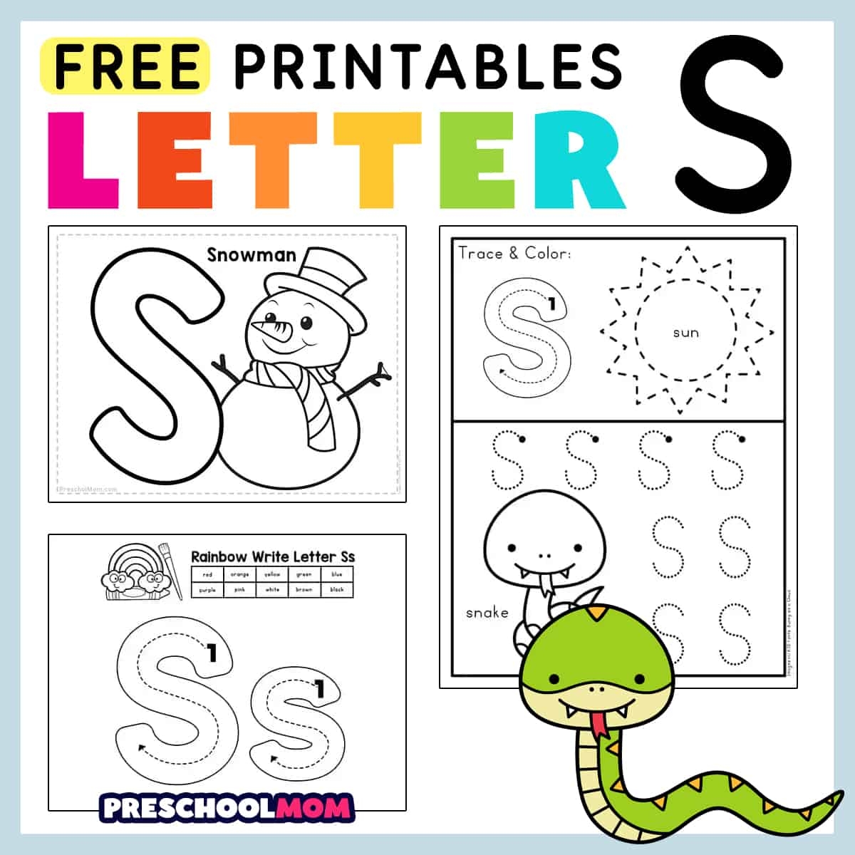 Letter S Preschool Printables Preschool Mom Worksheets Library