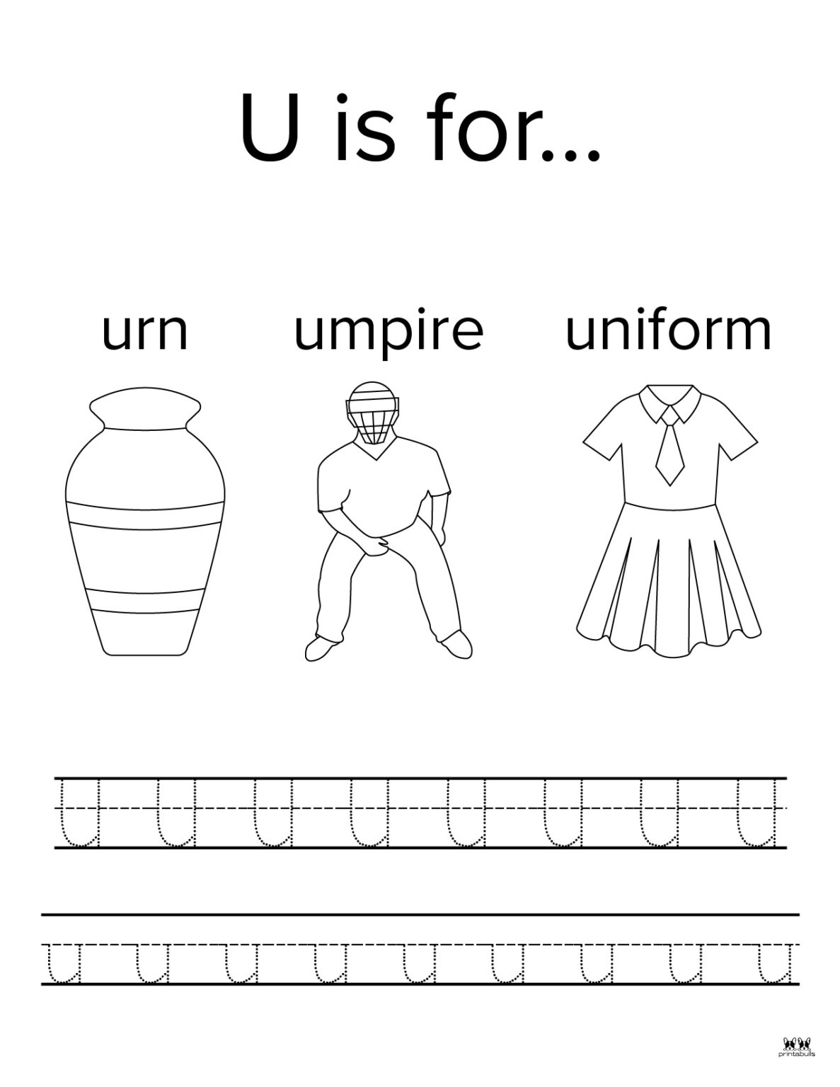 letter u worksheets