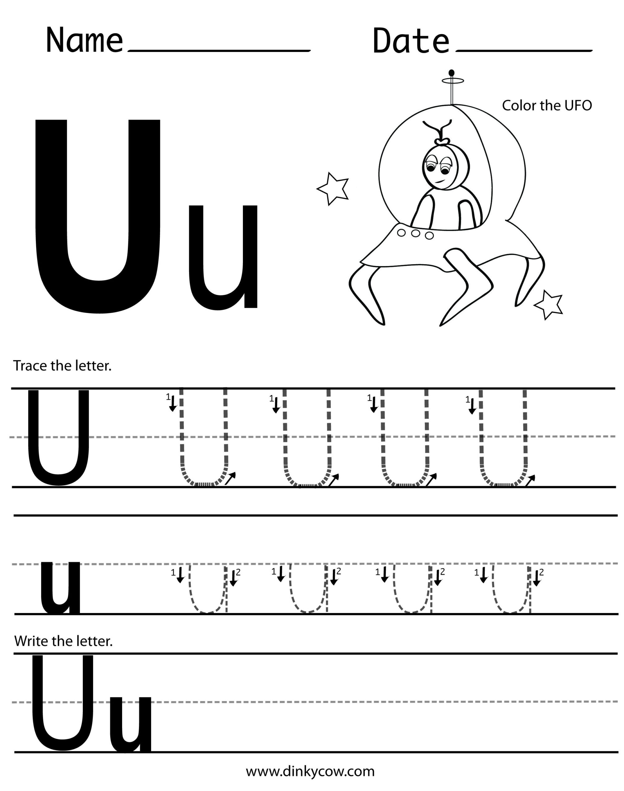Letter U Worksheets AlphabetWorksheetsFree