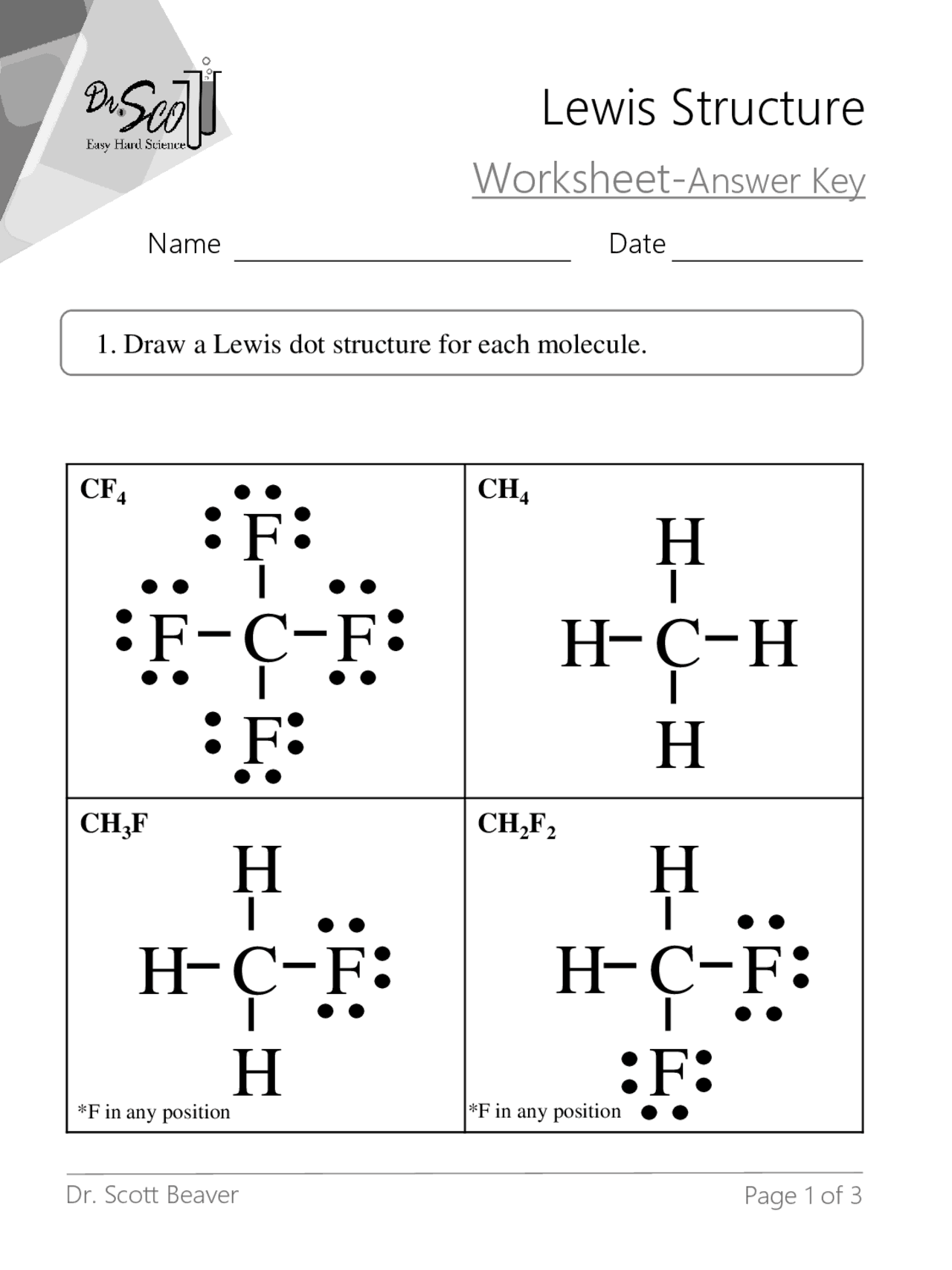 Lewis Dot Structure Worksheet Answer Key pdf Study Notes Lewis Dot Structure Worksheet Answer Key pdf Study Notes
