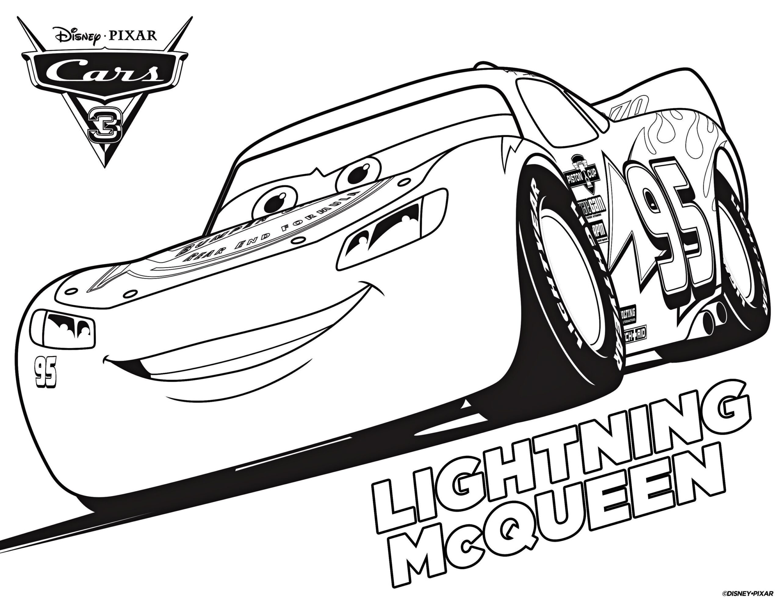 Lightning Mcqueen Coloring Page Printable