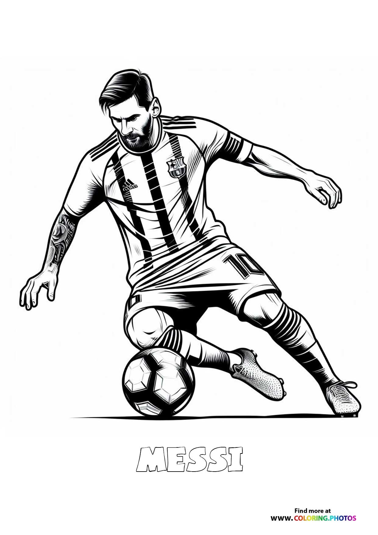 Lionel Messi Coloring Pages For Kids Free Print Or Download