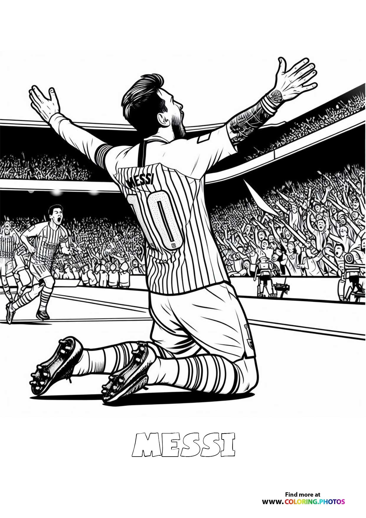 Lionel Messi Coloring Pages For Kids Free Print Or Download