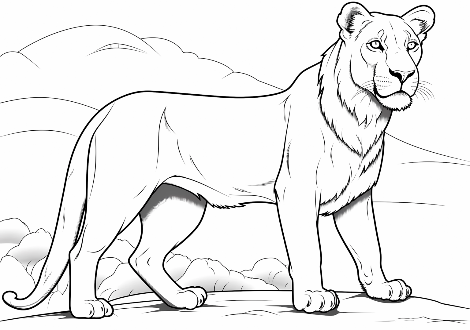 Lioness Coloring Pages 100 Free Coloring Pages