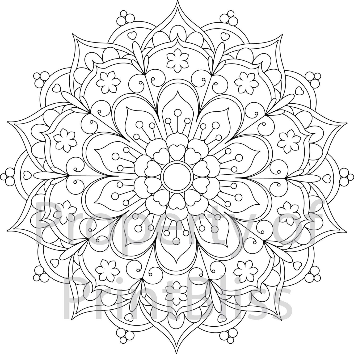 Lotus Flower Mandala Coloring Pages At GetColorings Free 