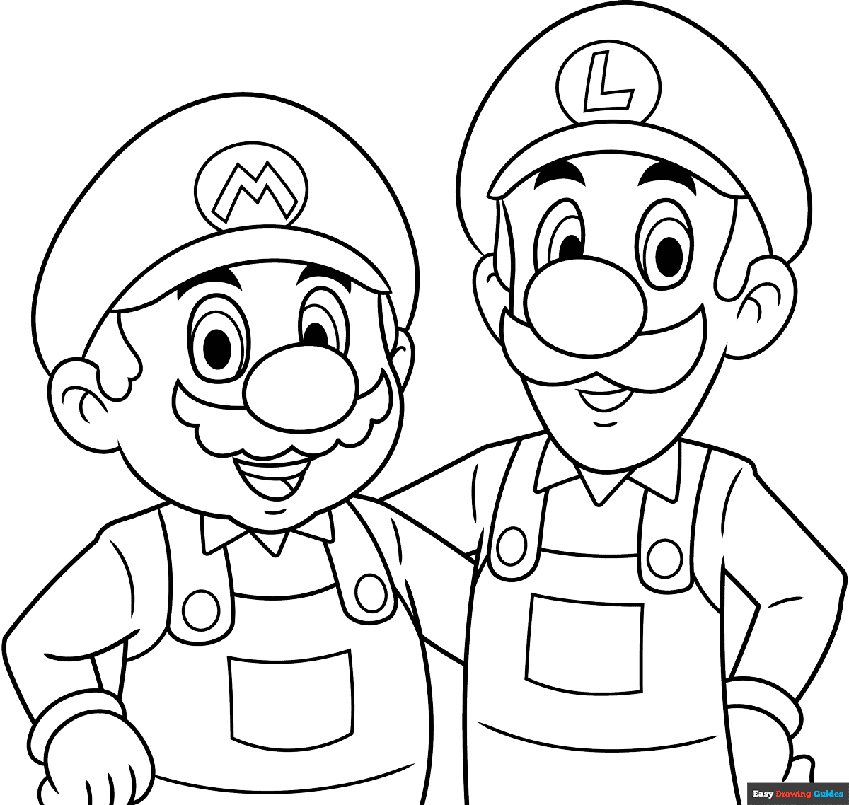 Luigi Coloring Pages Mario Super CUT AND PASTE INSTRUCTIONS AND
