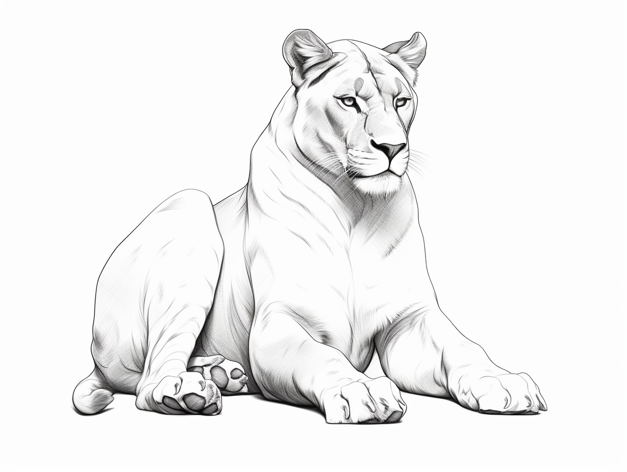 lioness coloring pages