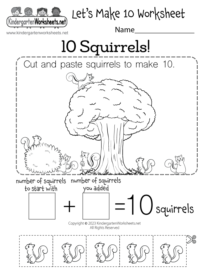 Making 10 Worksheets Kindergarten Kindergarten Worksheets Making 10 Worksheets Kindergarten Kindergarten Worksheets