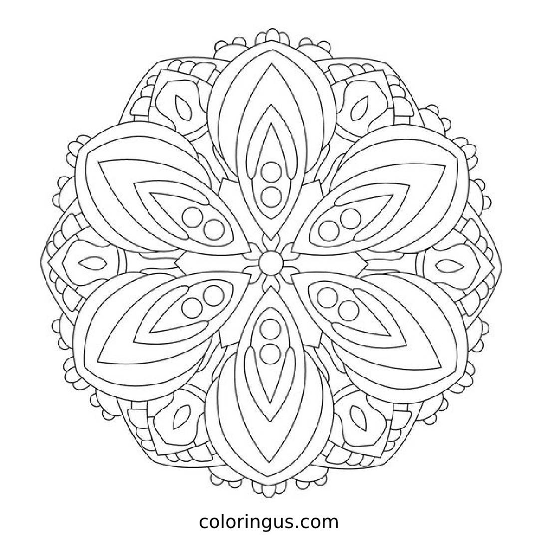 Mandala Coloring Pages Free Printable PDF 