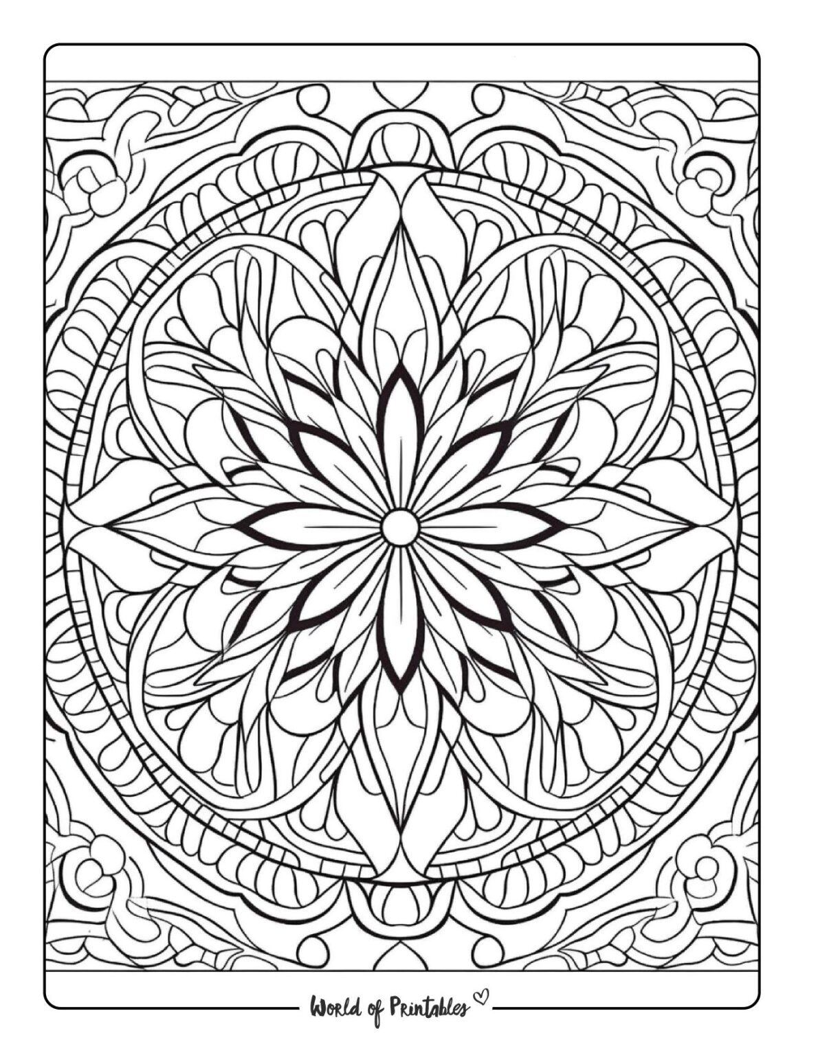 Mandala Coloring Pages World Of Printables