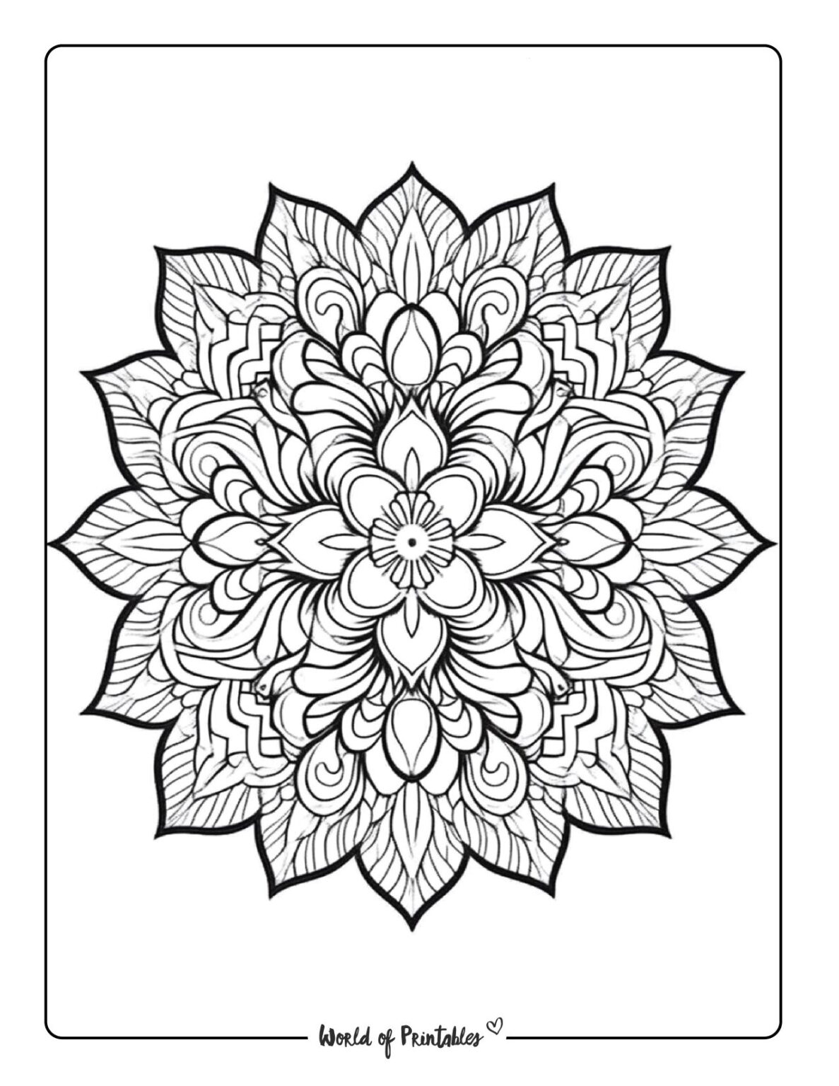 Mandala Coloring Pages World Of Printables