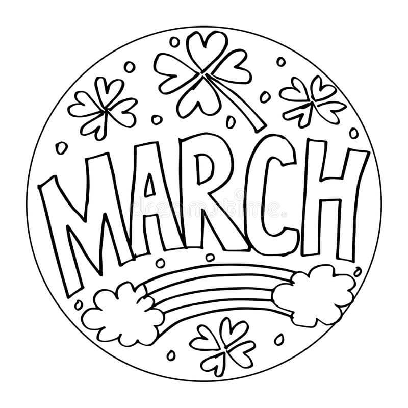 March Coloring Pages For Preschoolers