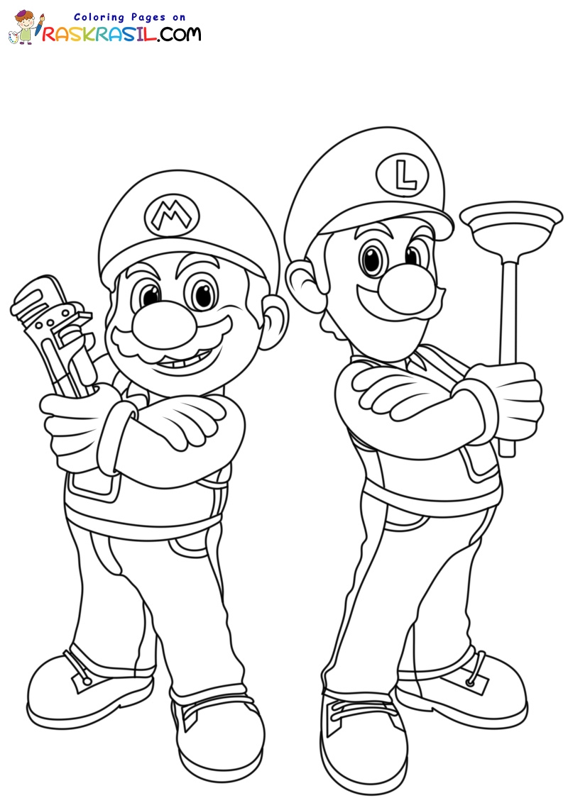 Mario And Luigi Coloring Pages