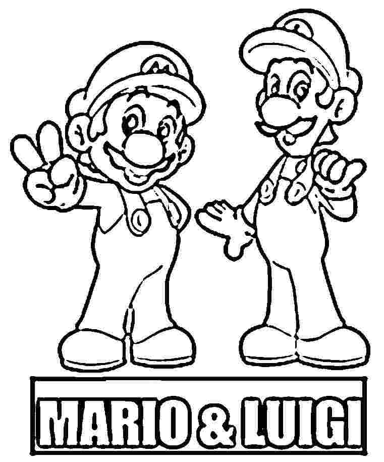 Mario And Luigi Coloring Pages