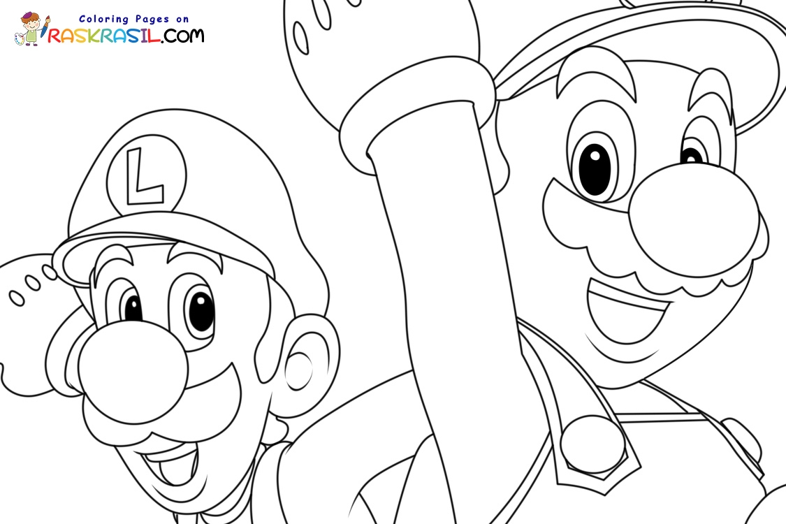 Mario And Luigi Coloring Pages