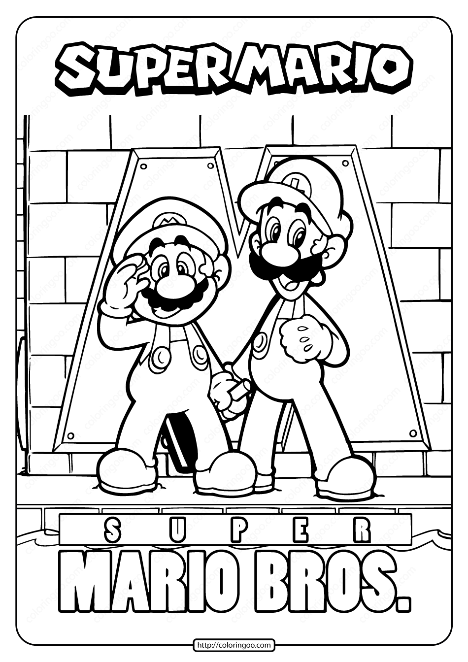 Mario Bros Printable Coloring Pages Printable Templates