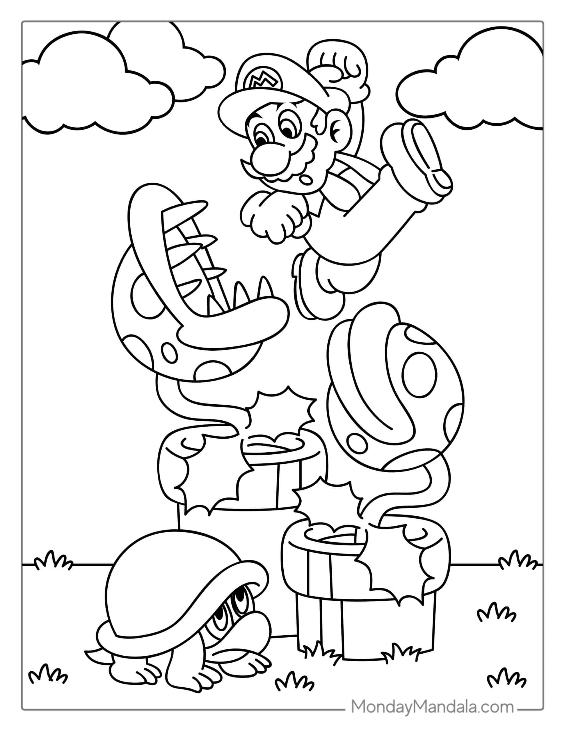 Mario Coloring Pages Free Printable Printable Sight Words List