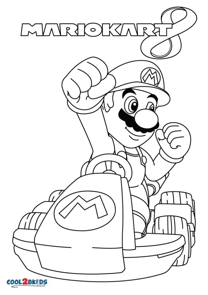 Mario Kart 7 Printable Coloring Pages 2025 