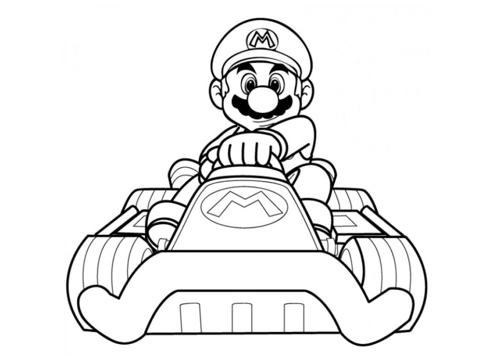 Mario Kart Coloring Page To Download Mario Kart Coloring Pages