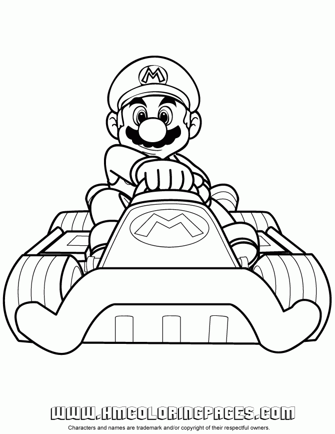 Mario Kart Coloring Pages To Download And Print For Free