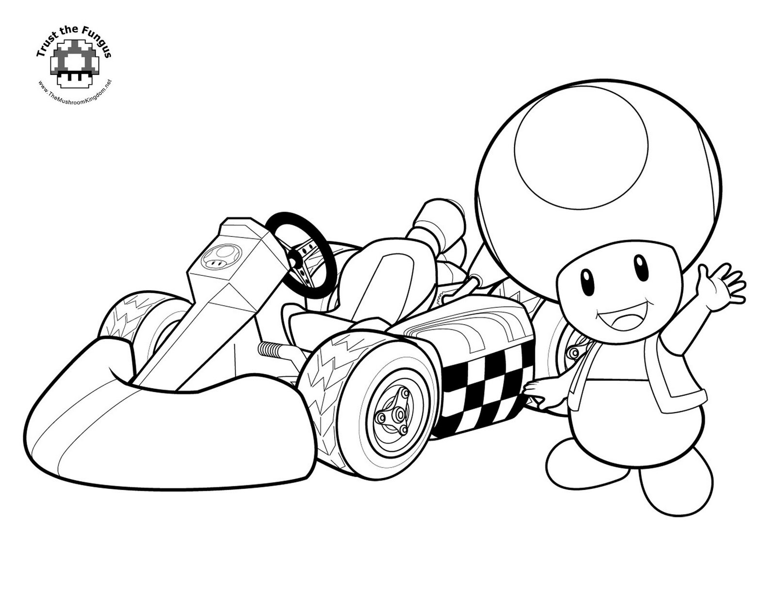 Mario Kart Coloring Pages To Download And Print For Free