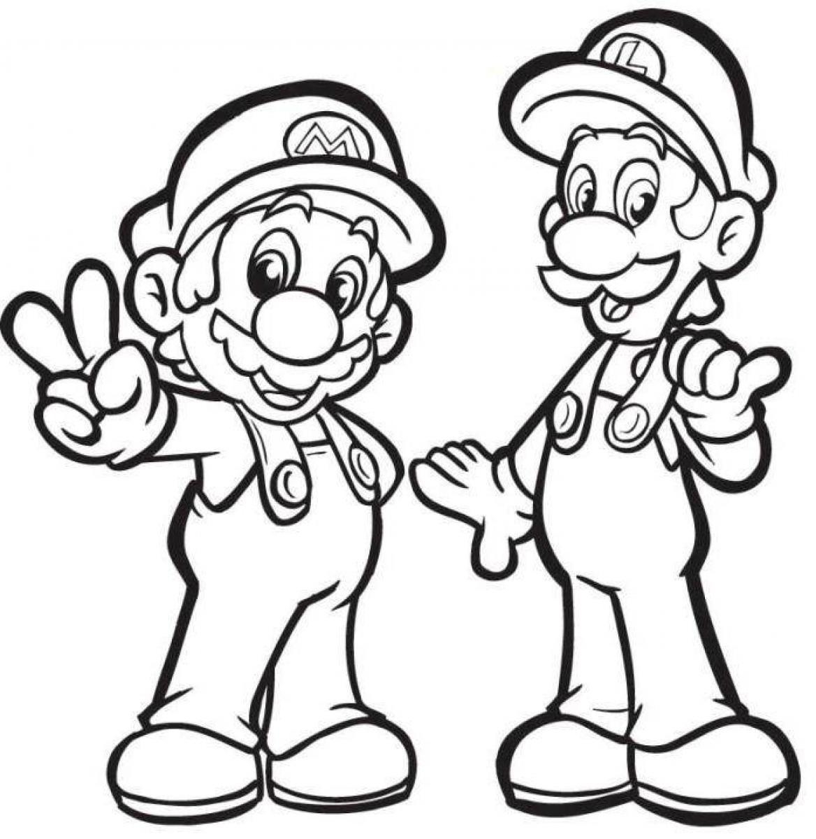 Mario Luigi Coloring Pages At GetColorings Free Printable 