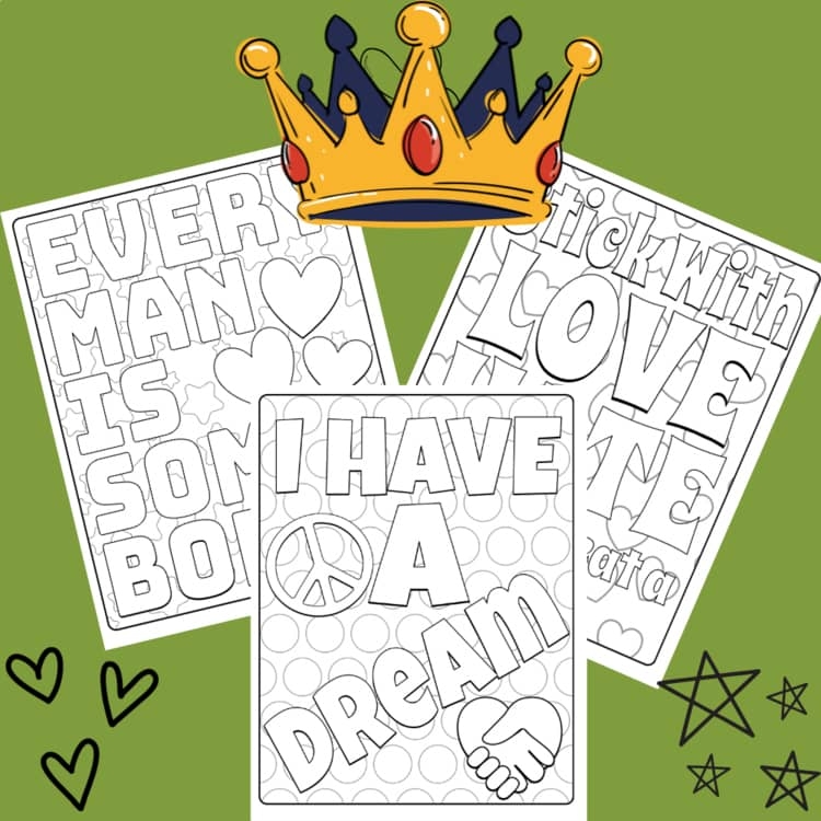 Martin Luther King Jr Coloring Pages MLK Activities For 1st 5th Grade