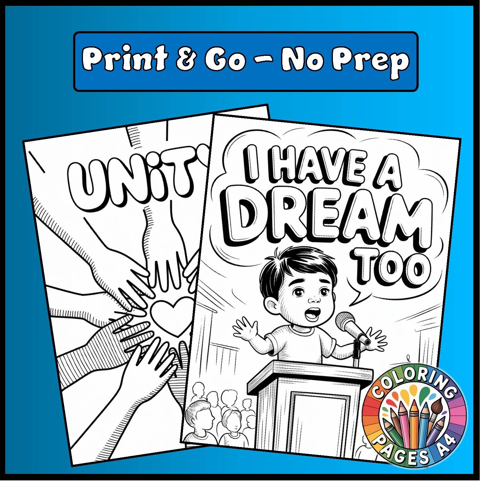 martin luther king coloring page