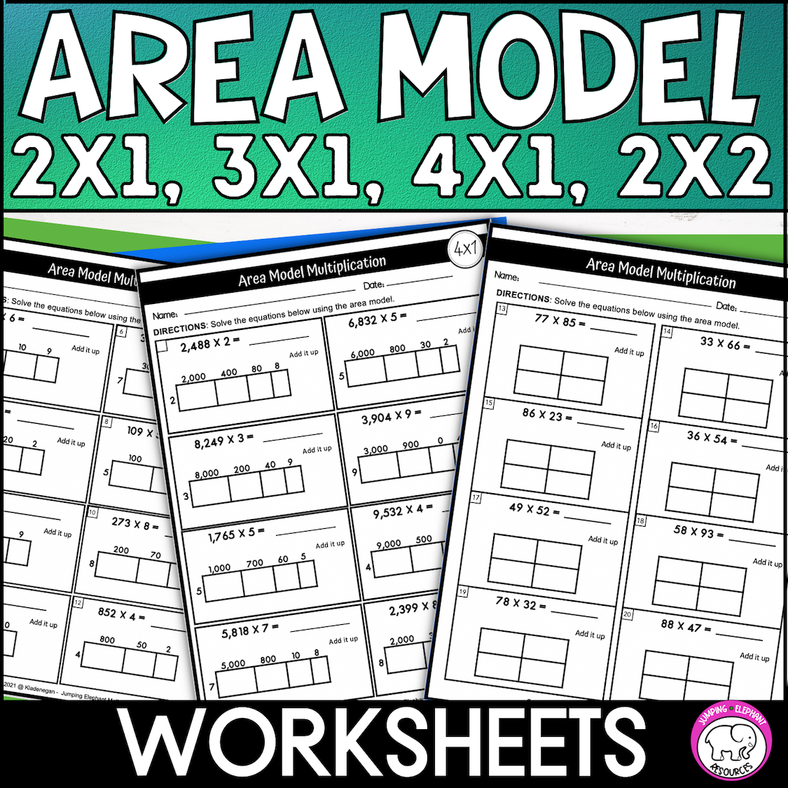 Mastering Multiplication With Area Model Worksheets Engaging Practice 