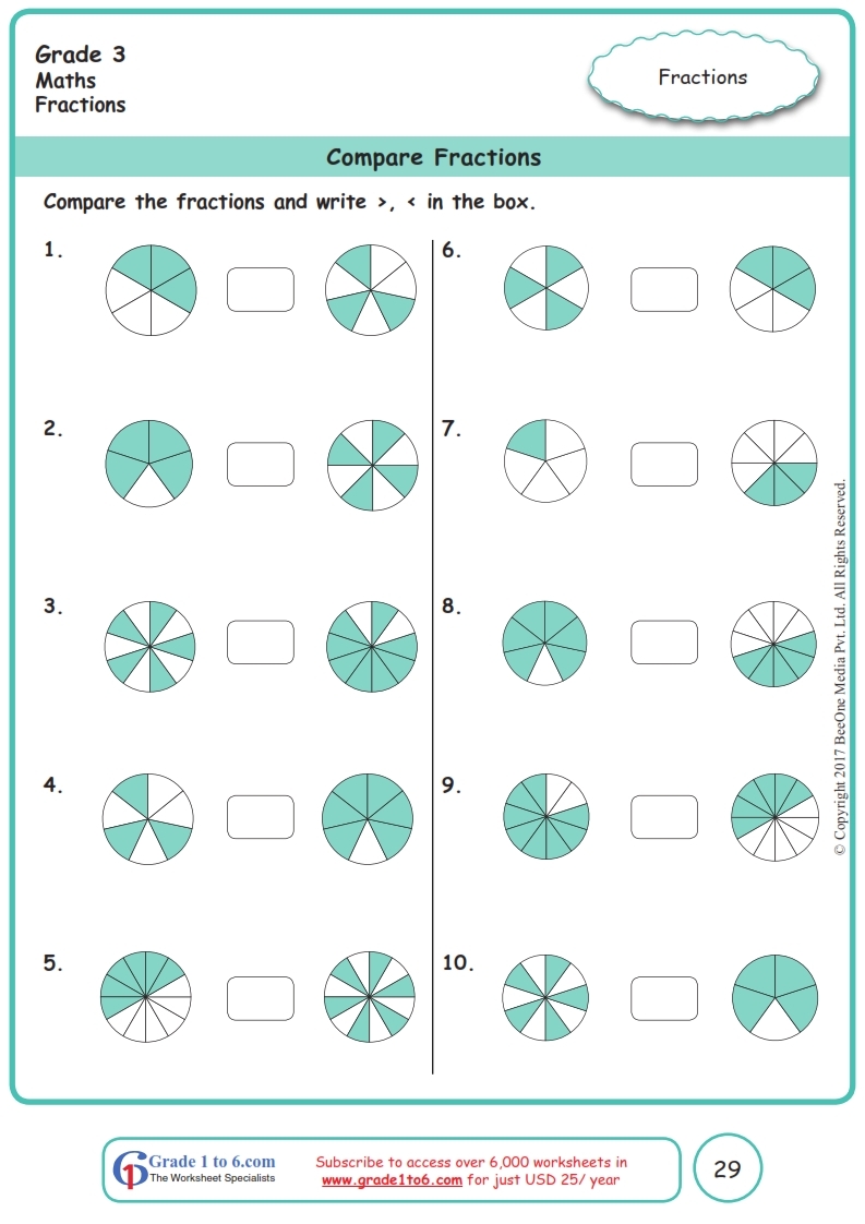 Math Worksheets For 3rd Graders Fractions Math Worksheets For 3rd Graders Fractions