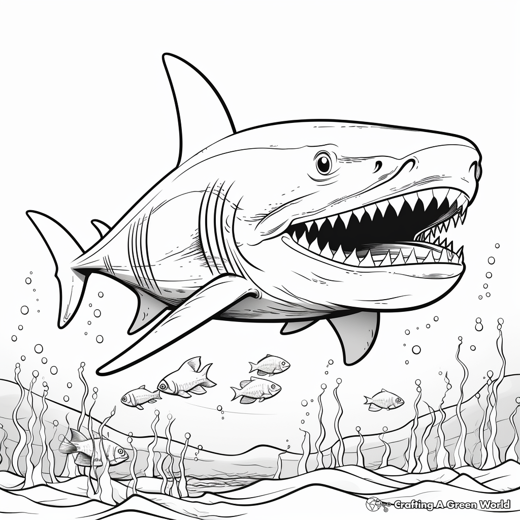 megalodon coloring page