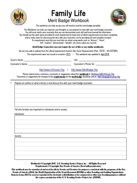 Merit Badge Personal Fill Out Printable PDF Forms Online Worksheets 