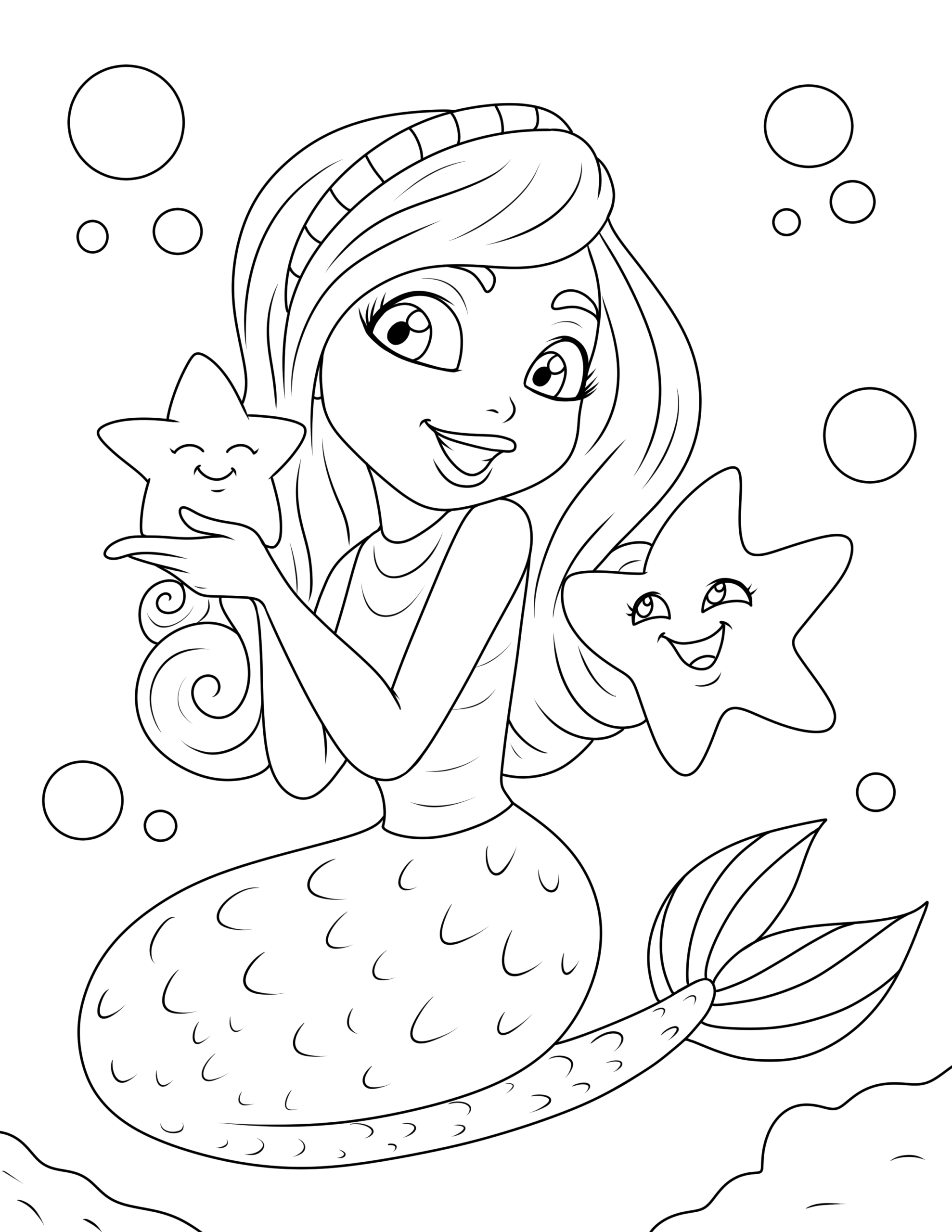 Mermaid Printable Coloring Page Free Printable Coloring Pages For Kids