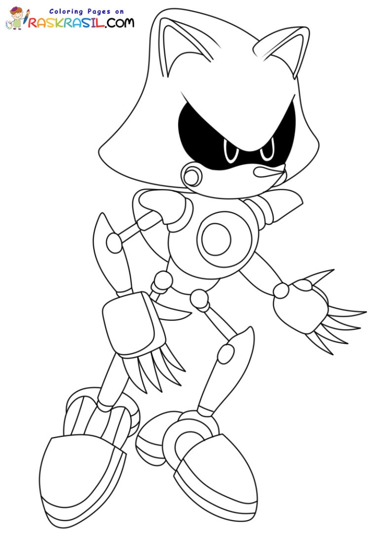 Metal Sonic Coloring Pages Free Printables