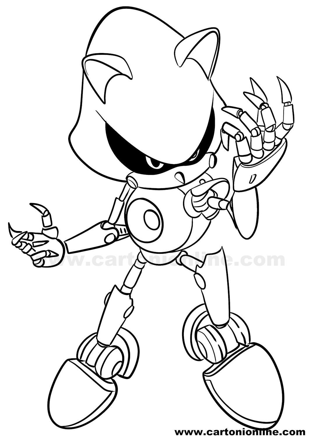 Metal Sonic Coloring Pages