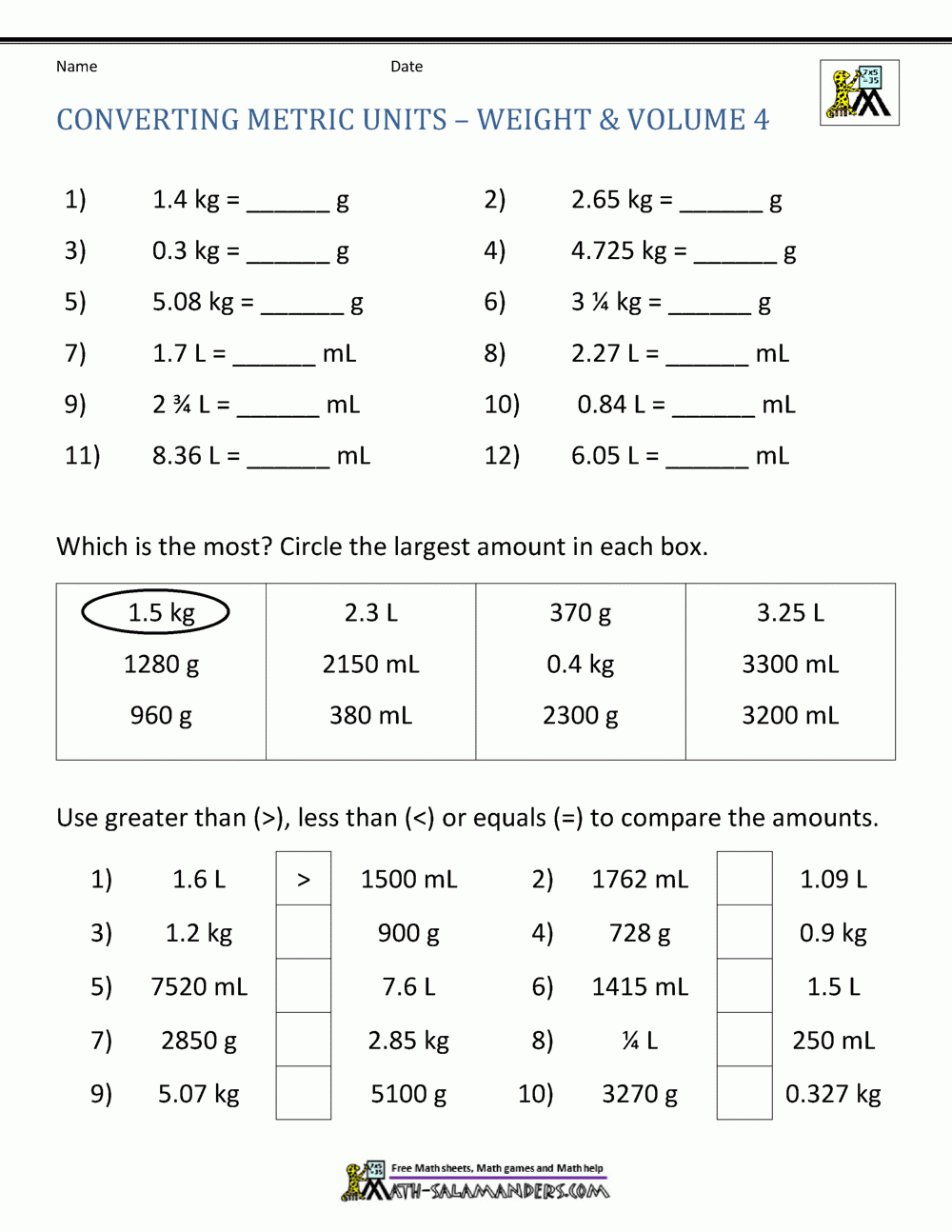 Metric Conversion Worksheet Worksheets Library Metric Conversion Worksheet Worksheets Library