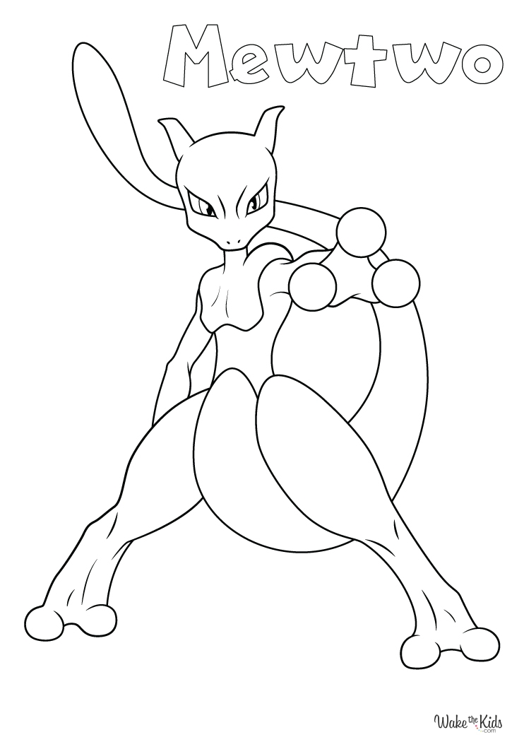 Mewtwo Coloring Pages Free Printable PDFs WakeTheKids