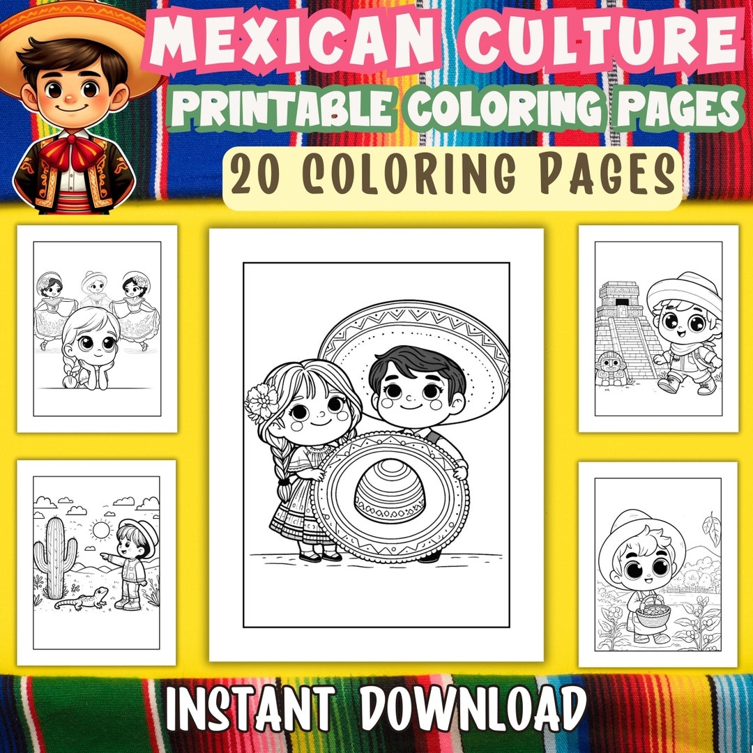 Mexican Culture Coloring Pages Printable Mexican Coloring Pages Kids 