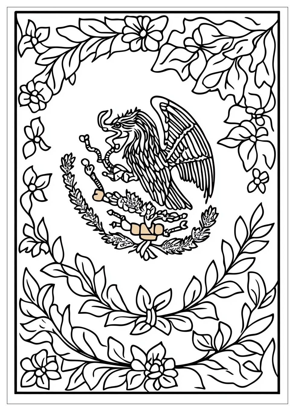 mexican flag coloring page