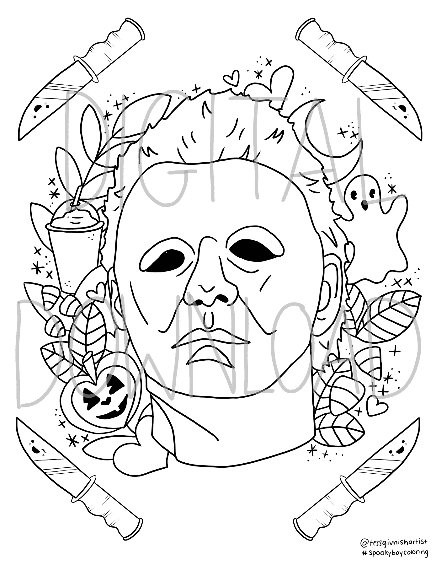 Michael Myers Coloring Page