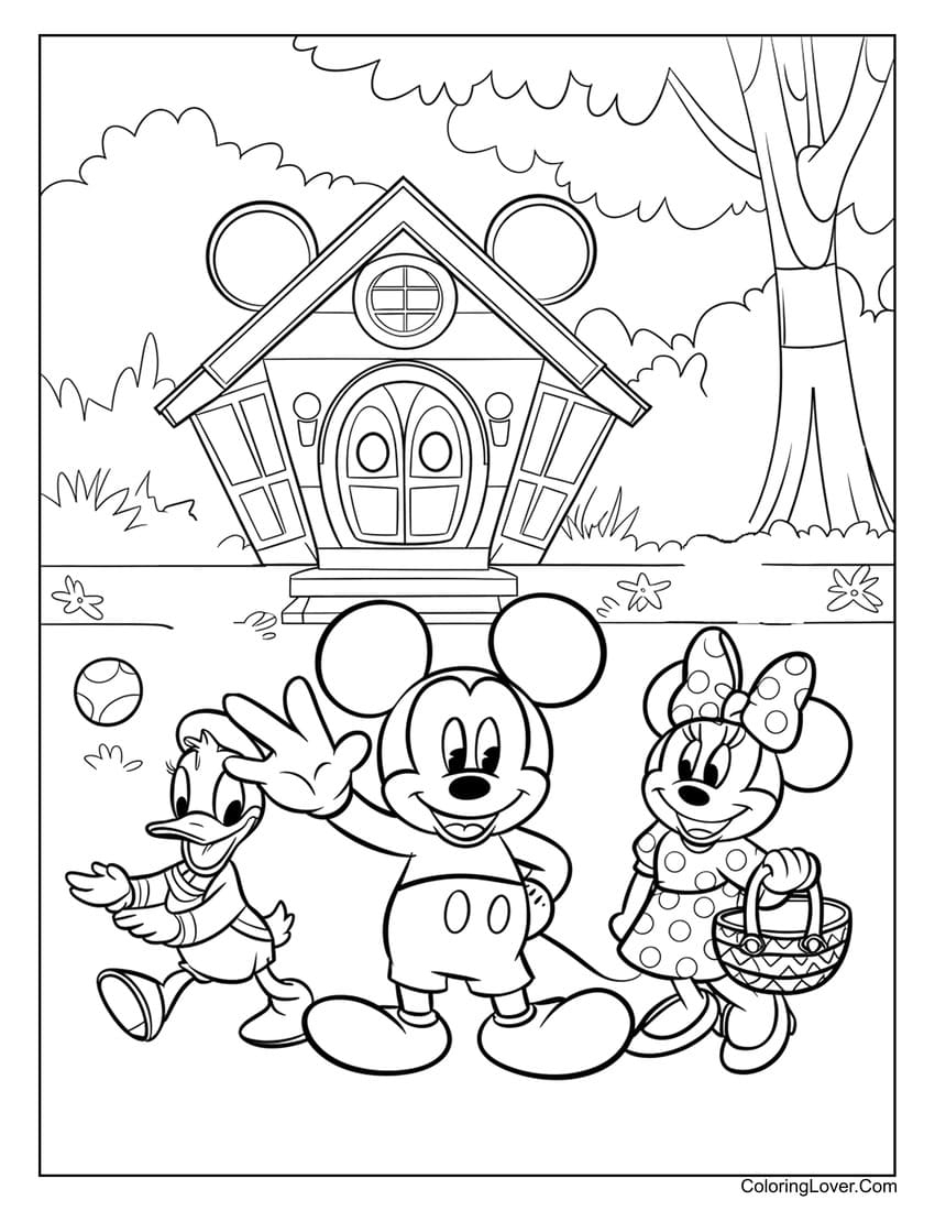 Mickey Mouse Clubhouse Printables Coloring Pages 2025 