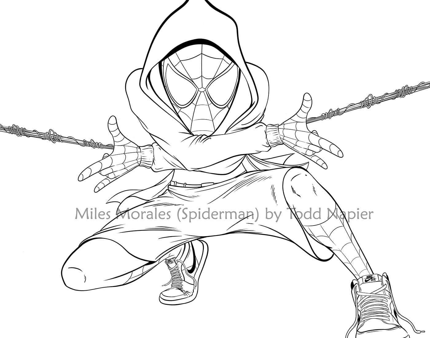 Miles Morales Coloring Pages Free Printable Coloring Pages