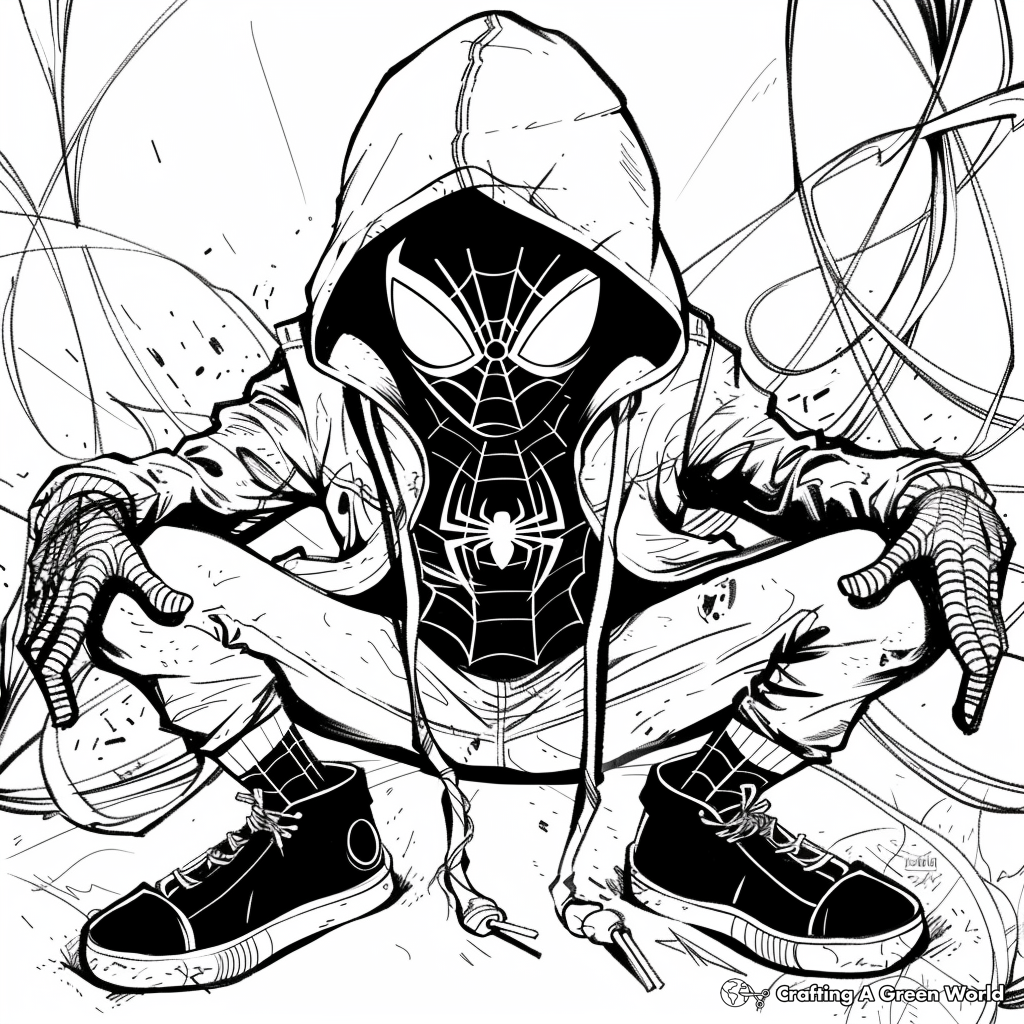 Miles Morales Coloring Pages Free Printable 