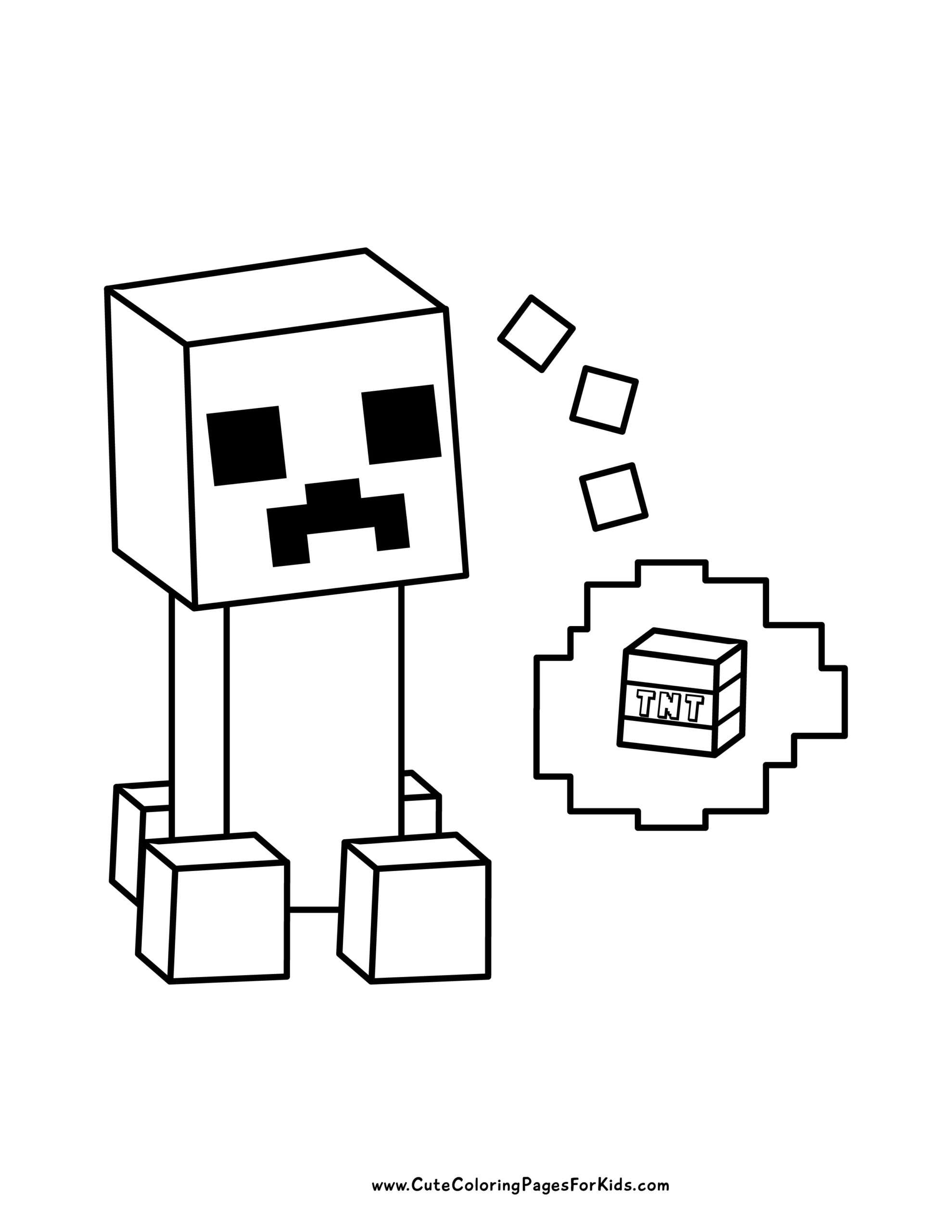 Minecraft Coloring Pages Cute Coloring Pages For Kids Minecraft Coloring Pages Cute Coloring Pages For Kids