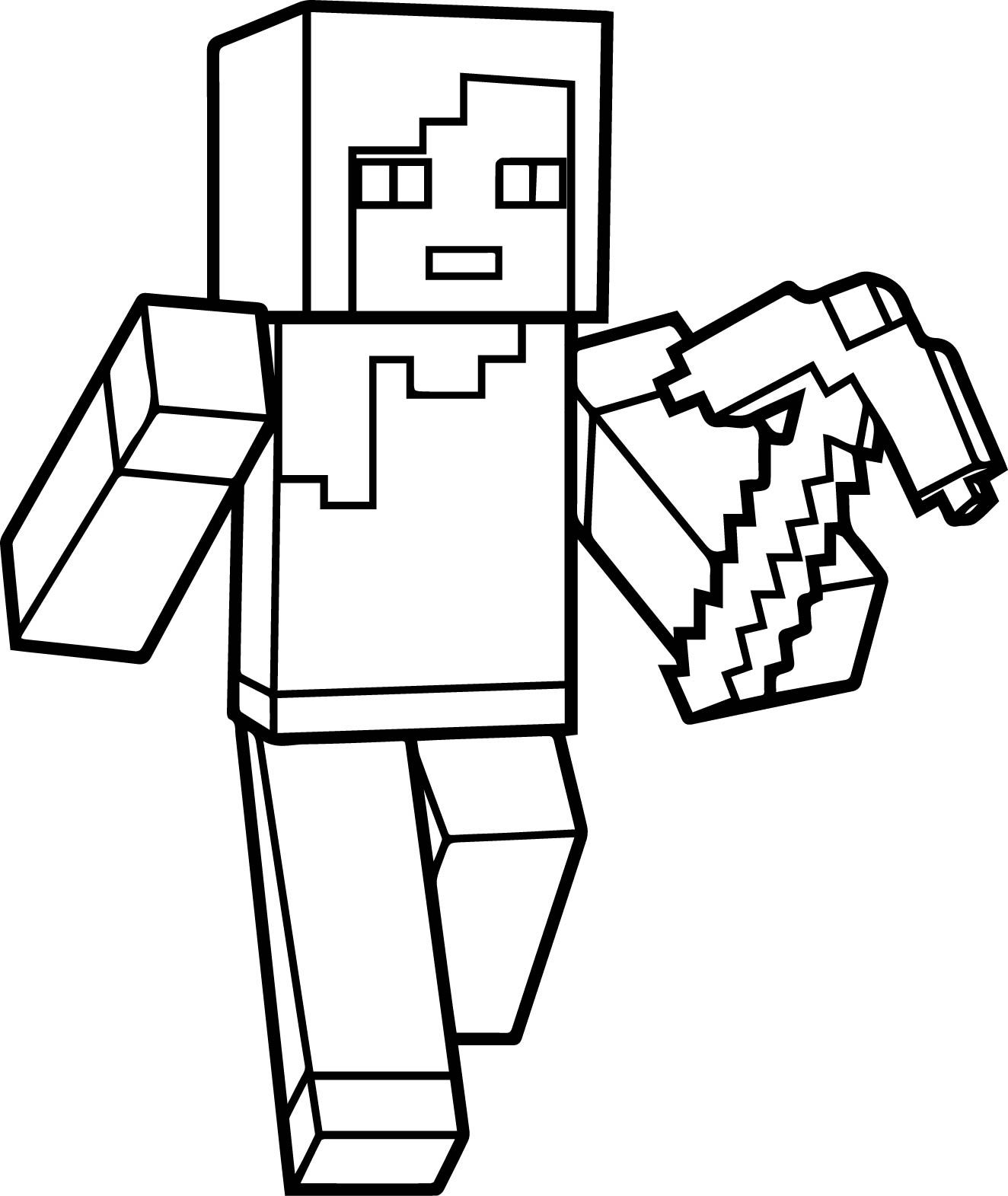 Minecraft Steve Coloring Pages At GetColorings Free Printable