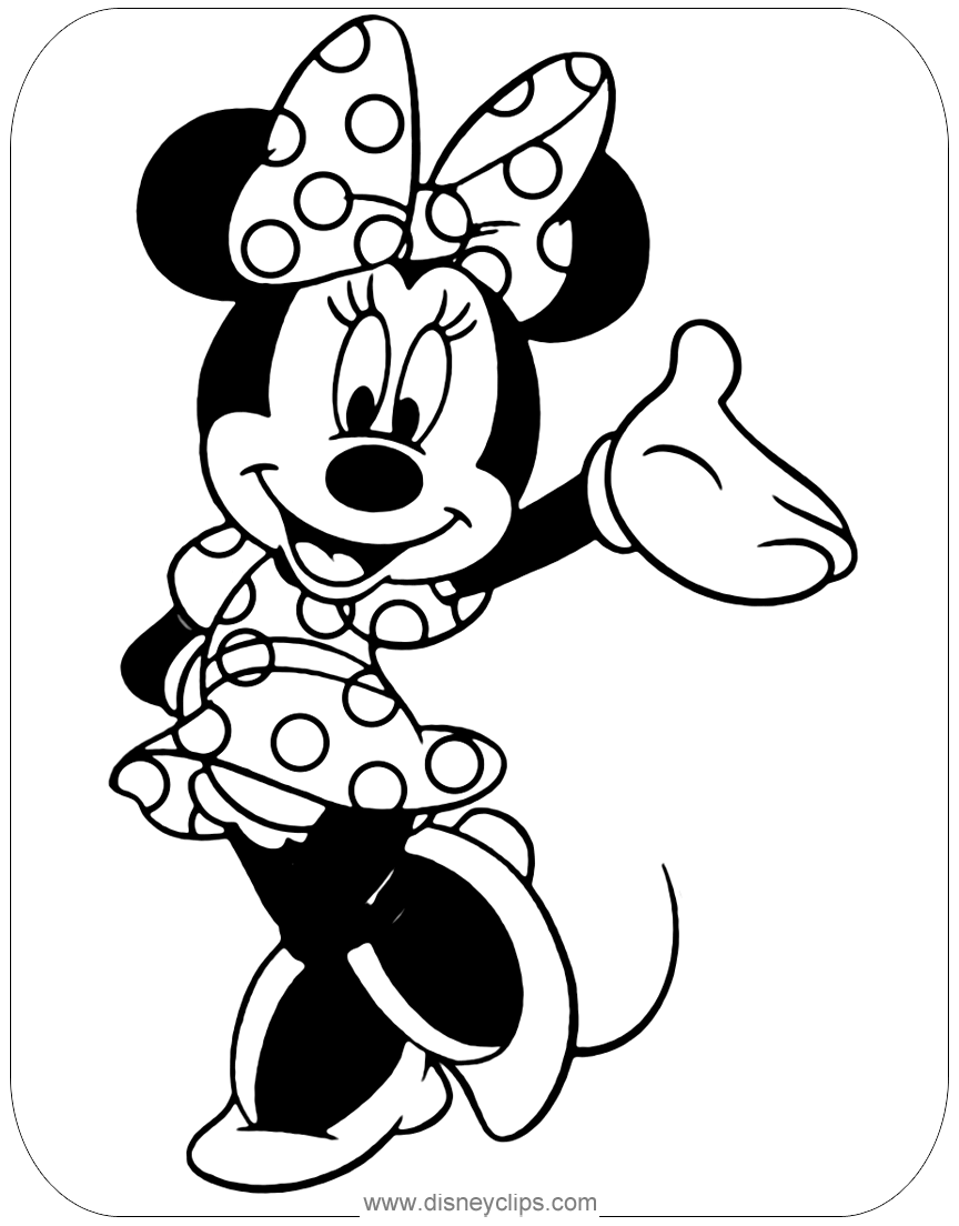 Minnie Mouse Coloring Page Printable Print Coloring Page Download Pdf 